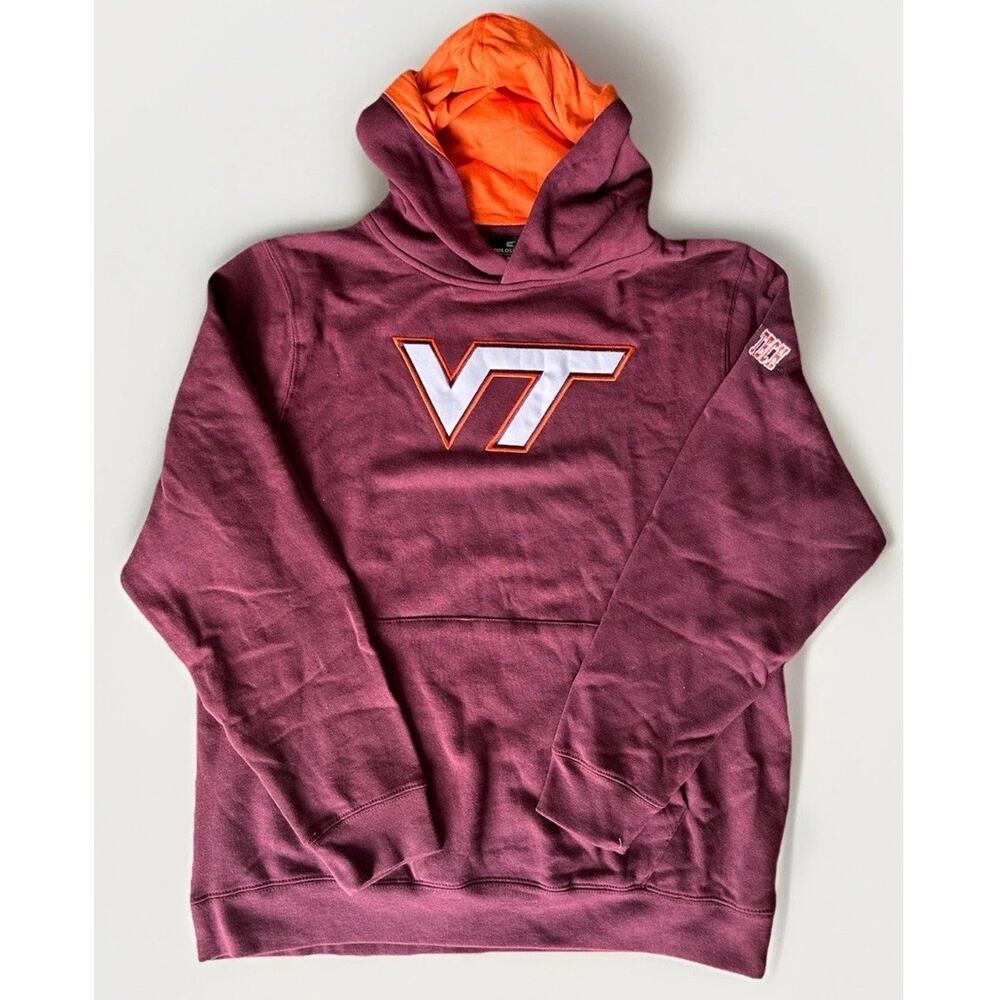 Virginia Tech Hokies Hoodie Youth XL 20 -NWT Colosseum Red Long Sleeve